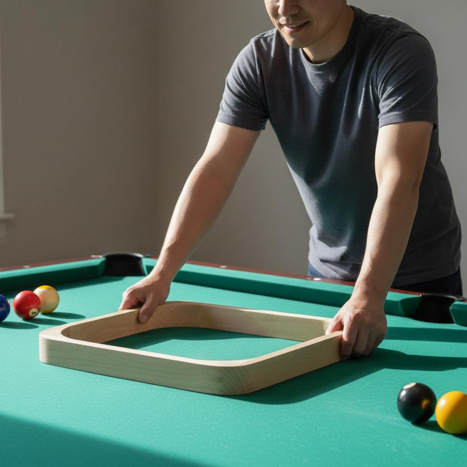 Sports Equipment Game - 9-Ball Geometric Rack Rounded-Corner Nine-Ball Rack