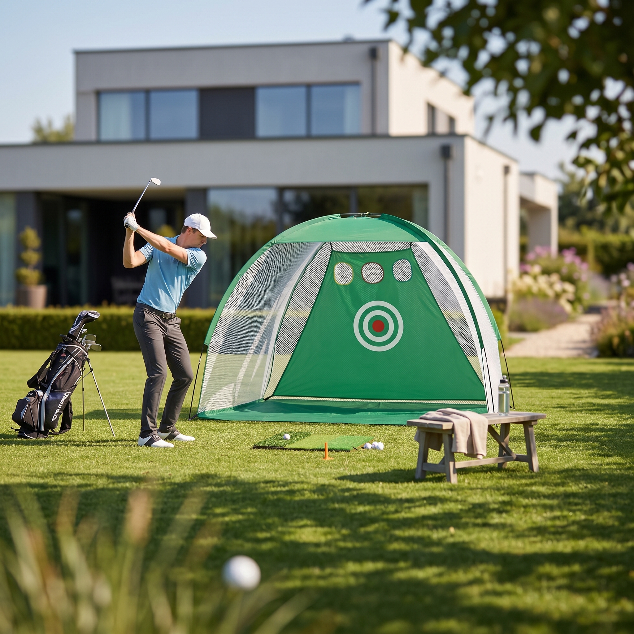 Sports Equipment Bag - Golf Hitting Net Portable Golf Chipping