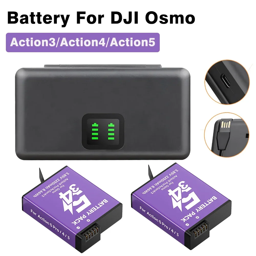 For DJI Osmo Action 5 Pro Batt - Sports Equipment Cabinet 评论和价格