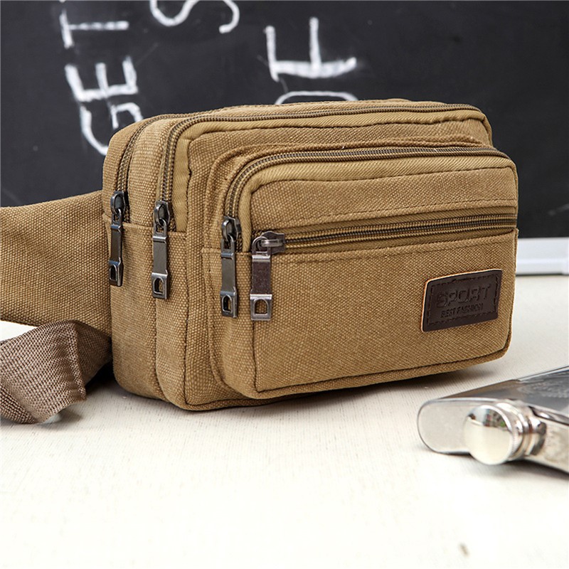 Canvas Waist Bag Outdoor Sport - Sports Equipment Bag 评论和价格