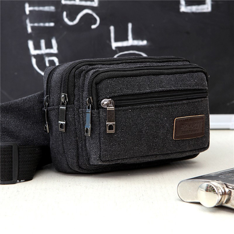 Canvas Waist Bag Outdoor Sport - Sports Equipment Bag 评论和价格
