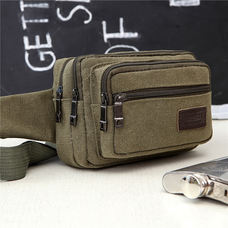 Canvas Waist Bag Outdoor Sport - Sports Equipment Bag 评论和价格