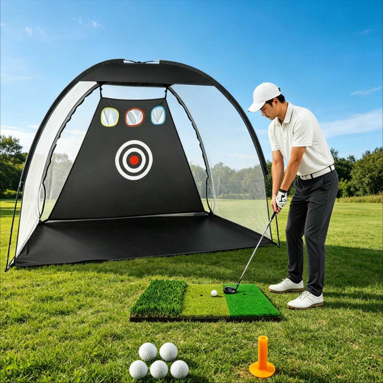 Golf Hitting Net Portable Golf - Sports Equipment Bag 评论和价格